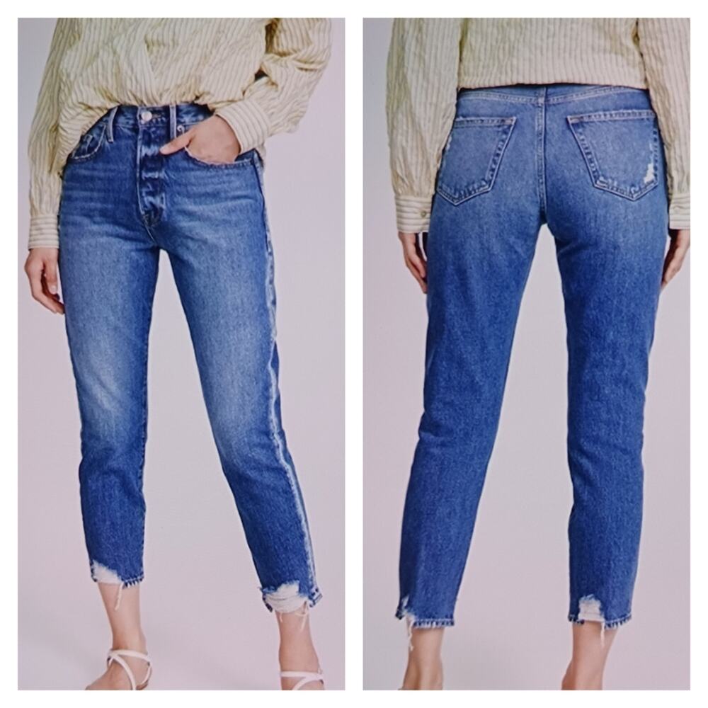 Frame Le Original High Rise Chewed Hem EUC $239 Size 33    J1680